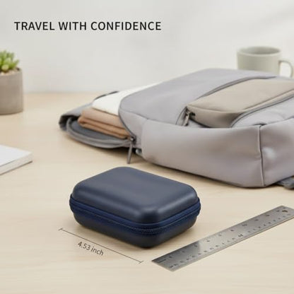 Fits Over-Ear Headphones Hard Shell Travel Case, Compact EVA Protective Pouch with Zipper for Commute and Storage, 6.5 x 4.5 x 1.6 Inch