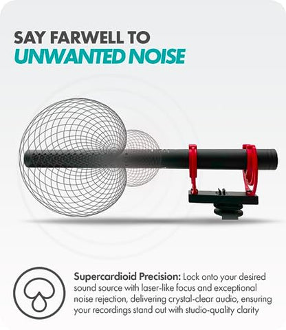 Movo X3-II XLR Shotgun Microphone & BWS1000 Wind Blimp Bundle – Professional Audio Kit for Film