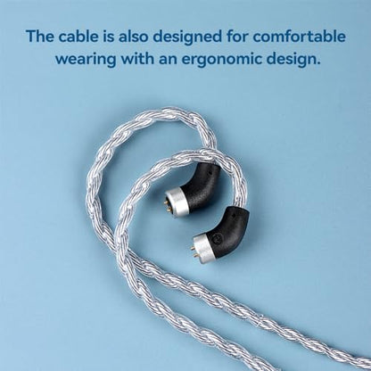 LEAUDIO TRN Sea Serpent 4 core Copper and Silver Mixed Cable Upgrade Earphone Cable 2.5mm/3.5mm/4.4mm (3jacks qdc no mic) - color: 3jacks qdc no mic
