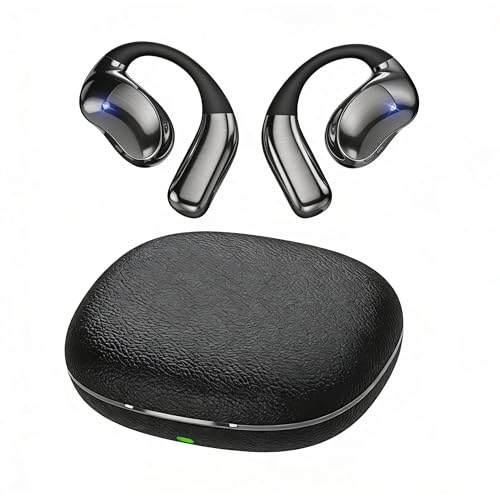 CYBERDRIVE Open-Ear Headphones, Sleep Earbuds Side Sleepers Wireless Earbuds 60+Hours Play, Hi-Res Stereo Sound Headphones with Smart Digital Display Design Fit Sports Running, Workout