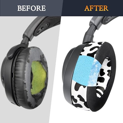 SOULWIT Cooling-Gel Replacement Earpads for Steelseries Arctis Nova Pro Wired, Nova 1/1X/1P/3/3P/3X/4/4P/4X/5/5P/5X/7/7X/7P Headphones, Ear Pads Cushions with Noise Isolation Foam - Snow Leopard - color: Snow Leopard