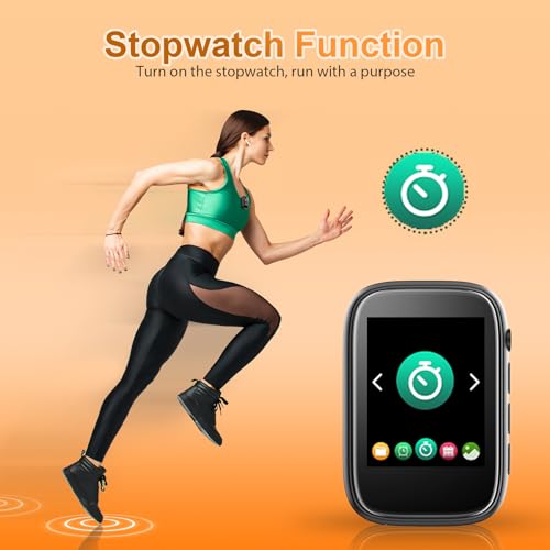 Portable Kids Mp3 Player with Clip on Back,Small Music Player with Bluetooth 5.3,Touch Screen,Biult-in Voice Record FM Radio,Micro SD Card Slot and Speaker for Outdoors Sports,Max 512GB Expand