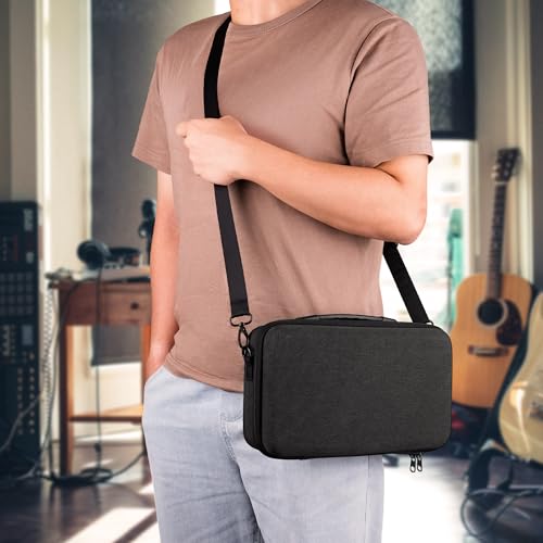 GEEKRIA Audio Interface Carrying Case, Hard Shell Travel Bag Compatible with Solid State Logic SSL 2 MKII/SSL 2 Plus MKII (Dark Gray)
