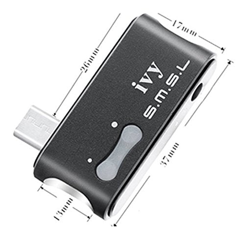 SMSL Ivy DAC MINI Portable Audio Digital to Analog Converter, AMP Headphones Amplifier USB Input Support OTG only for Android Cellphones Black