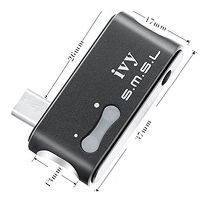 SMSL Ivy DAC MINI Portable Audio Digital to Analog Converter, AMP Headphones Amplifier USB Input Support OTG only for Android Cellphones Black