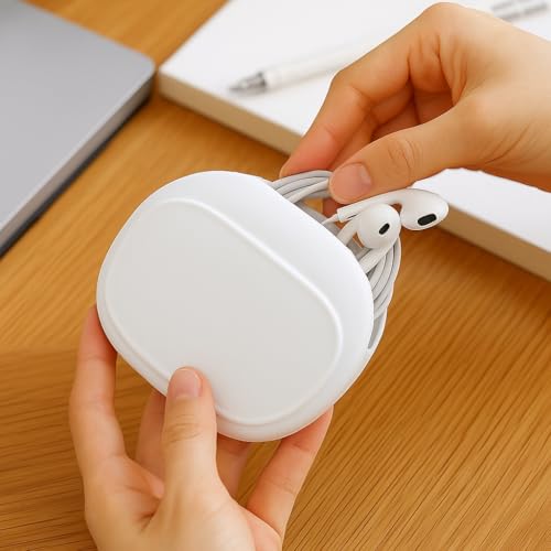 Silicone Storage Bag Portable Headphone Data Cable Charger Storage Box, Wired Headphone Soft Silicone