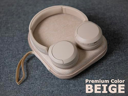 Ginsco Case Compatible with JBL Tune 510BT/520BT/500BT with Sony WH-CH520/510, Ultra-Slim Hard Shell Headphone Case for On Ear Headphones (Beige) - color: Beige