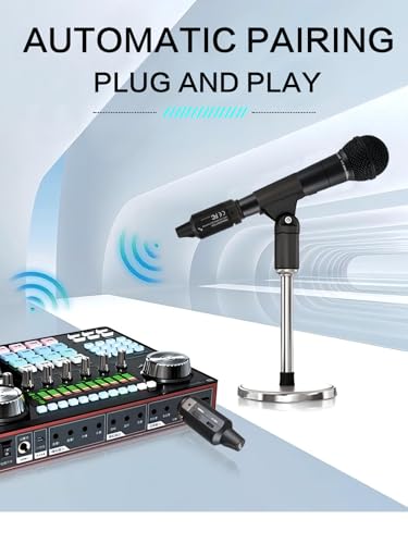 Ulumac Aroma 2.4GHz Wireless XLR Transmitter and Receiver for Dynamic Mic | Plug & Play, 130ft Range, 7-Channel, 10H Battery, Wireless Microphone Adapter for PA System/Live Sound/Mixer/Church