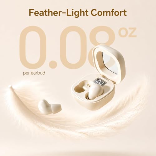 Xmenha Mini Invisible Sleep Ear Buds Earbuds Sleeping Headphones for Side Sleepers, Comfortable Smallest Sleeping Earbuds Small Ear Bud No Low Battery Reminder, Ultra-Low Volume, Anti-Touch Protection - color: Black