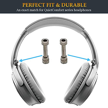 QuietComfort 35 Hinge Screws Fit Great QC35 Hex Screw, Metal Hinge Swivel Screw Hinge Pin Parts Replacement for Bose QuietComfort 35 II/QC35 II/QC35 I/QC45/QC45 SE/QC25/QC Wireless Headphones (Silver) - color: Silver