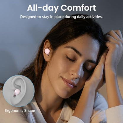 TOZO A1 Wireless Earbuds Bluetooth 5.3 Light Weight in Ear Headphones | IPX5 Waterproof, 2 Mics for AI Calls, Immersive Premium Sound Bass Ear buds with Charging Case, 32 Presets EQ via TOZO App - color: Rose Gold