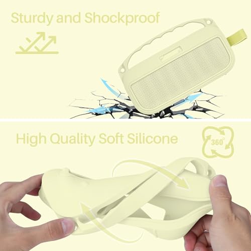 Lebakort Silicone Cover Compatible with Bose New SoundLink Flex 2nd Gen/Bose SoundLink Flex Portable Speaker (Citrus Yellow Cover) - color: Citrus Yellow Cover