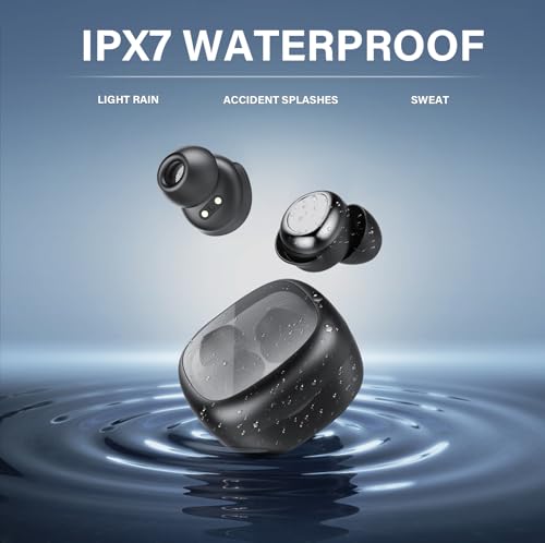 Sleep Ear Buds, New True Wireless Earbuds, Ultra-Mini Bluetooth 5.4 Earbuds for Side Sleepers, 53H Play Hi-Fi Stereo 3D Bass Noise Cancelling Bluetooth headphones, Sleep Mode, IP7 Waterproof Earphones