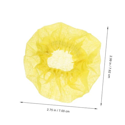 Ipetboom 200 Pcs Disposable Yellow Non-woven Microphone Blowout Covers, Saliva Protective Mic Accessories for Ktv Singing and Handheld Microphones