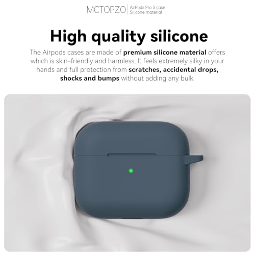 for AirPods Pro 3 Case 2025,Come with Cleaner Kit,Grey | Silicone Protective Cover for Airpod Pro 3rd Generation Case with Keychain,for Women Men,One-Piece Design,Shockproof - color: Grey