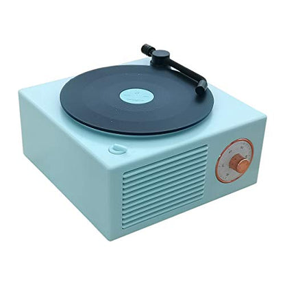 Old Fashioned Classic Style Bluetooth Speaker Green Vinly Record Player Style Cute Look Creative Gift for Girls Bass Enhancement Loud Volume Speaker by KintiSun