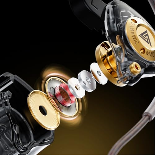 in-The-Ear-Headphones Wired Gaming Earbuds, in Ear Monitors with Deep Bass Sound, HiFi Wired Earphones 10mm Dynamic Driver IEM for Music, Gaming, Smartphone, Laptop, PC, Video Calls - color: Colorful