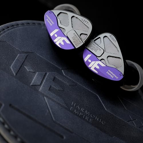 Tangzu Xiao Qiao 10mm Dynamic Driver IEMs, Harmonic Empire Semi-Open Back HiFi Earphones with Graphene Diaphragm & CNC Resin Shell (Purple, 4.4mm) - color: Purple, size: 4.4mm