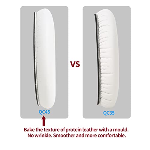 Earpads for Bose QuietComfort 45 QC45 QC35 ii QC35 Professional Ear Pads Headphones Ear Cushions Replacement with Noise Isolation Memory Foam White - color: QC45 White