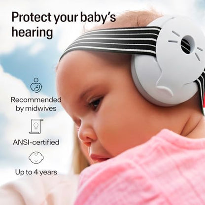 Alpine Muffy Baby Ear Muffs Noise Protection | Toddler Ear Protection | For babies up to 4 years | 24dB Sound Reduction | Baby Hearing Protection | Noise Reduction | Baby Essentials New Mom Gifts - color: Black