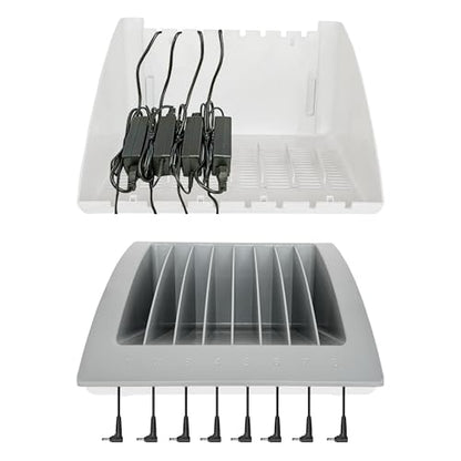 6-Pack | 8-Device Laptop & Tablet Charging Station | Fits Chromebooks & Laptops up to 15.6", Supports Devices up to 1.375" Thick for Schools, Offices & Libraries - size: 6 Pack/8-Device
