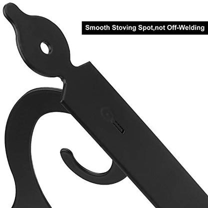 Acrux7 12 Pack Decorative Shelf Brackets - 10 inch Wall Mounted Floating Shelf Bracket - Heavy Duty Metal L Shape Shelf Supporter for DIY Open Shelving, Black - size: 9.4"x7.5", style: 12 pcs-black