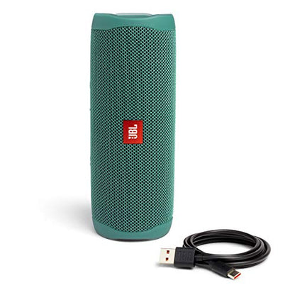 JBL FLIP 5 - Waterproof Portable Bluetooth Speaker Made From 100% Recycled Plastic - Green | Made from 90 recycled plastic, Sounds better than ever, Bring the party anywhere, Make a splash with IPX7 waterproof design - color: Eco Green