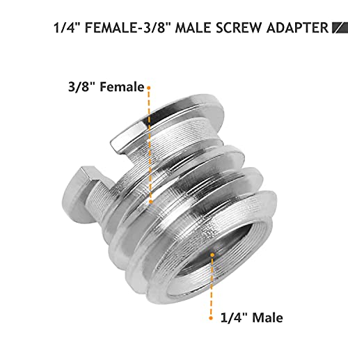 12 Pcs 1/4" & 3/8" Camera Screw Adapter Set - DSLR, GoPro, Flash & Light Stand Mounts - color: 12 Pcs