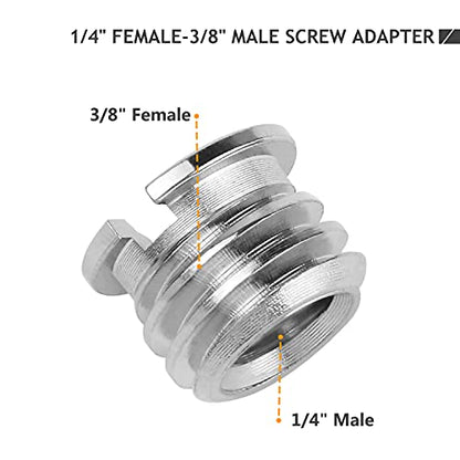 12 Pcs 1/4" & 3/8" Camera Screw Adapter Set - DSLR, GoPro, Flash & Light Stand Mounts - color: 12 Pcs