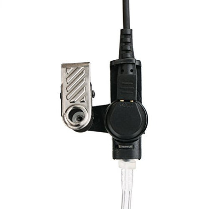 Retevis Covert Tube Walkie Talkie Earpiece with Mic, Full Size PTT(1 Pack)