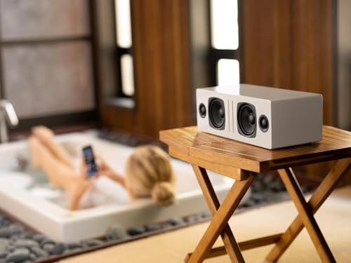 Audioengine A2 AIO (B2) Bluetooth Speaker – Premium Wireless Home Speaker | for Music Streaming from Phone, Tablet and Computer - White - color: Gloss White, style: Portable