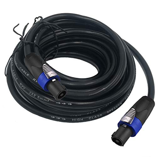 2 Pack Pro Speakon to Speakon Cable 30 Feet 12AWG 2 Conductor Twist Lock - size: 30FT/2PACK