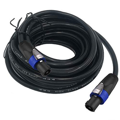 2 Pack Pro Speakon to Speakon Cable 30 Feet 12AWG 2 Conductor Twist Lock - size: 30FT/2PACK