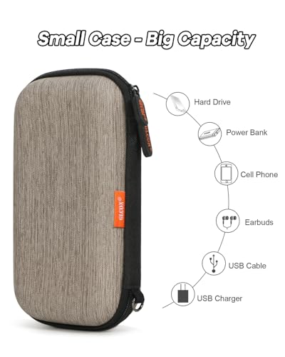 Hard Drive Case for WD Elements/Samsung T9/Seagate 1TB 2TB 4TB - color: Stripe Light Brown