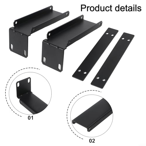Rack Mounting Bracket SLX4 Wireless Receiver and Microphone, 2mm Thick Frame, Professional Audio Equipment Stands and Mounts(2 in 1)