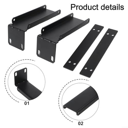 Rack Mounting Bracket SLX4 Wireless Receiver and Microphone, 2mm Thick Frame, Professional Audio Equipment Stands and Mounts(2 in 1)