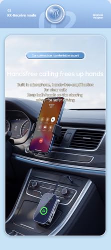 Lihuosheng 2 in 1 Bluetooth 6.0 Transmitter Receiver AUX Wireless Audio Adapter for Car TV Airplane, Hands-Free Calling, HiFi Sound, Long Battery Life