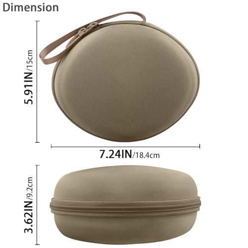 for Beats Studio Pro/Studio3/Solo4/Solo3 Headphones Hard Case, Brown - color: Light Brown Case
