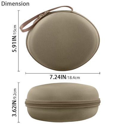 for Beats Studio Pro/Studio3/Solo4/Solo3 Headphones Hard Case, Brown - color: Light Brown Case