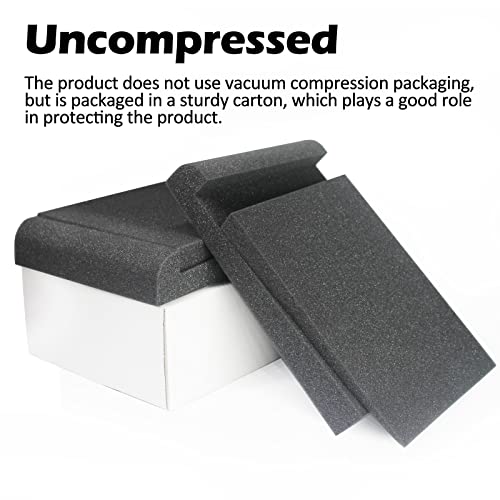 Studio Monitor Isolation Pads, Made of High Density Acoustic Foam, 2 Packs Sound Dampening Speaker Riser Foam to Prevent Vibrations