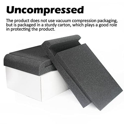 Studio Monitor Isolation Pads, Made of High Density Acoustic Foam, 2 Packs Sound Dampening Speaker Riser Foam to Prevent Vibrations