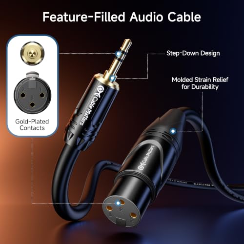 Cable Matters 3.5mm to XLR Cable, Male to Female, 10ft - size: 10 ft