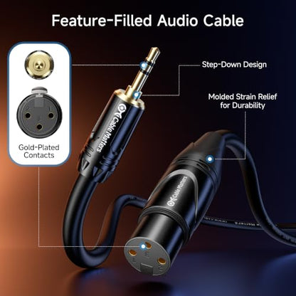Cable Matters 3.5mm to XLR Cable, Male to Female, 10ft - size: 10 ft