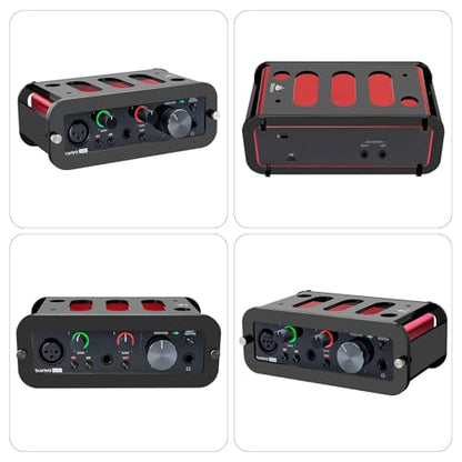Under Desk Holder for Scarlett Solo 3rd Gen, Acrylic Under Desk Shelf Organizer Under Desk Mount Wall Mount Holder (Black) - color: Black