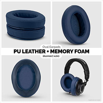 Brainwavz Replacement Memory Foam Earpads for Large Over The Ear Headphones, Dark Blue - color: Dark Blue