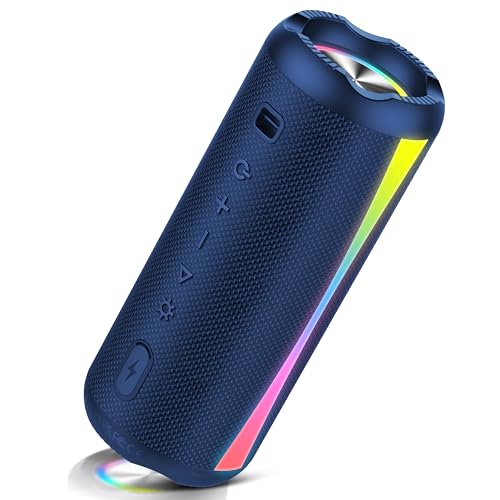 Bluetooth Speaker Wireless, 2026 Bluetooth Wireless Speaker 5.4 with 30H Playtime Deep Bass, IPX7 Waterproof, TWS Pairing, Portable Speaker for Birthday Gift - color: Blue