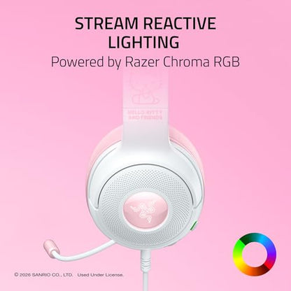 Razer Kraken Kitty V2 USB Wired Headset w/Kitty Ears, Hello Kitty Edition