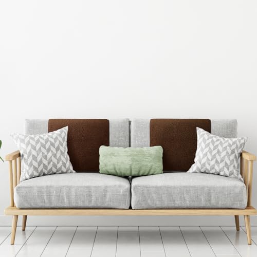 Frienda 2 Pieces Recliner Headrest Covers Sofa Headrest Protector for Recliner Chair Couch Furniture Non Slip for Living Room(Coffee) - color: Coffee