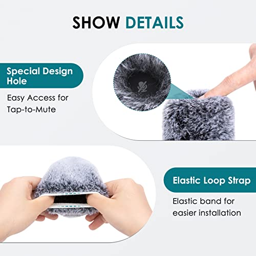 YOUSHARES Mic Cover Kit for HyperX QuadCast/QuadCast S – Foam & Furry Windscreen Set for Noise Reduction, Dust Protection, Studio & Streaming