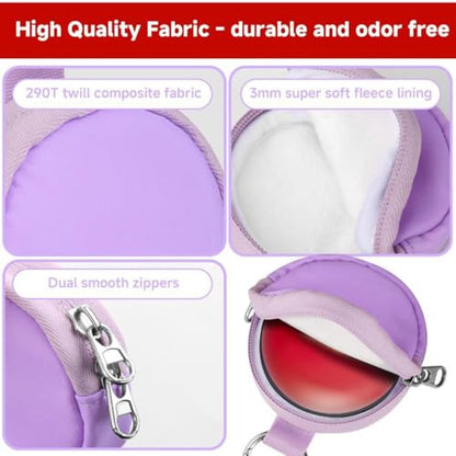 CaSZLUTION Carrying Case Compatible with GO Plus + 2023 | Portable Protective Case with Key Ring & Neck Strap, Nylon Storage Pouch, for GO Plus Plus, Light Purple - color: Light Purple